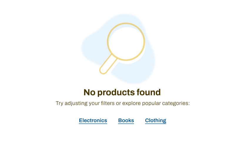 No Products Found UX